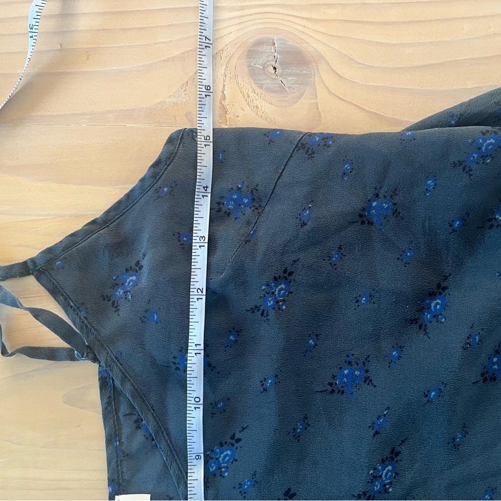 Wilfred S XS Silk Cami Dark Teal Floral Tank - Picture 12 of 14